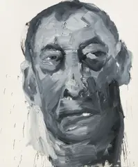 Yan Pei-ming, "Kasper König 291193", 1993, Öl auf Leinwand