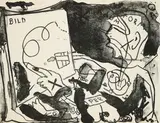 A. R. Penck, Ohne Titel (Bild Raum Form Körper), Ca. 1989, Lithografie auf Büttenkarton
