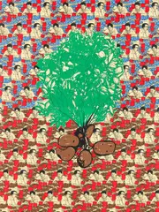 Thomas Bayrle, Kartoffelzähler, 1968/2000, Farbserigrafie auf zwei nebeneinander montierte Bögen Papier
