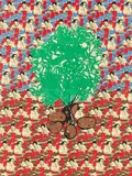 Thomas Bayrle, Kartoffelzähler, 1968/2000, Farbserigrafie auf zwei nebeneinander montierte Bögen Papier
