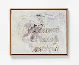 Sigmar Polke, "Meisterwerk als Ramsch versteigert", Mischtechnik auf Leinwand