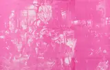 Susi Susi Pop, Flötenkonzert im Eisenwalzwerk (nach Menzel), 2010, Acryl über Farbserigrafie auf Leinwand