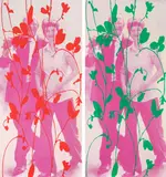 Susi Susi Pop, "BW u. KK 2016", 2017, Jeweils: Acryl und Farbserigrafie auf Leinwand