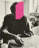 Susi Susi Pop, "Pink Cube Portrait", 1994, Farbserigrafie auf Leinwand