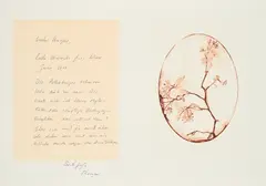 Ohne Titel by Thomas Schütte, 2014, Farbradierung und Prägedruck auf Velin, mittig gefalzt, sold Jan 2025