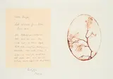 Thomas Schütte, Ohne Titel, 2014, Farbradierung und Prägedruck auf Velin, mittig gefalzt