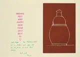 Thomas Schütte, Ohne Titel, 2017, Farbradierung und Prägedruck auf Velin, mittig gefalzt