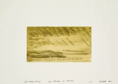 Thomas Schütte, Atmen nicht vergessen (Aus: Wattwanderung), 2001, Farbradierung auf Velin