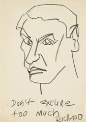 Richard Serra, "Don't exclude too much", Bleistift auf dünnem Velin