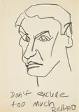 Richard Serra, "Don't exclude too much", Bleistift auf dünnem Velin