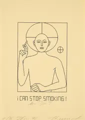 Manfred Stumpf, I Can Stop Smoking!, 1990, Inkjet-Print auf Maschinenbütten