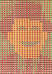 Thomas Bayrle, Tassenmann, 1967, Farbserigrafie auf Kunststoffplane