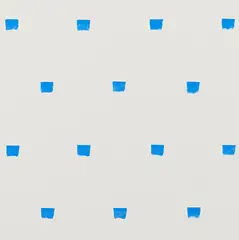 Niele Toroni, Abdrücke eines Pinsels Nr. 50, wiederholt in regelmäßigen Abständen von 30 cm, 1990, Acryl auf Leinwand