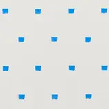 Niele Toroni, Abdrücke eines Pinsels Nr. 50, wiederholt in regelmäßigen Abständen von 30 cm, 1990, Acryl auf Leinwand