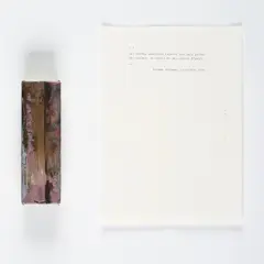 Ohne Titel by Nicole Van den Plas, 2000, Aquarell auf Karton. Dazu: Din A4-Blatt, mit Schreibmaschine bedruckt, sold Jan 2025