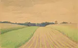 Gustav Wunderwald, Ohne Titel, Farbstift auf chamoisfarbenem Velin