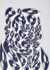 Fats Domino (LSD) by Thomas Bayrle, 2014, Digitaler Druck auf leichtem Karton, sold Oct 2024