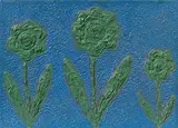 Jean Frédéric Schnyder, "drei Blumen", 1988, Öl auf Leinwand