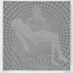 Thomas Bayrle, Pietà, 2013, Serigrafie auf blauem Velin