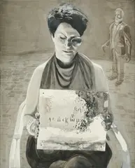 Barbara Steppe, Ohne Titel (Glückwunsch), 2017, Öl auf Leinwand