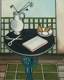 Günther Schoregge, Ohne Titel, Öl auf Nessel