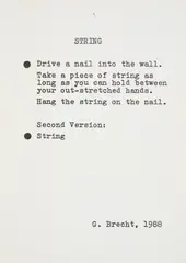 George Brecht, Ohne Titel, 1988, Postkarte