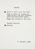 George Brecht, Ohne Titel, 1988, Postkarte