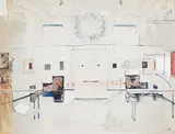 Ernst Caramelle, Ohne Titel, 1997, Mischtechnik und Collage auf Transparentpapier