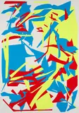 Imi Knoebel, Ohne Titel (Messerschnitt), 1993, Farbserigrafie auf leichtem Karton