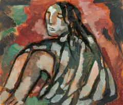 Werner Scholz, Medea, 1962, Öl auf Hartfaserplatte