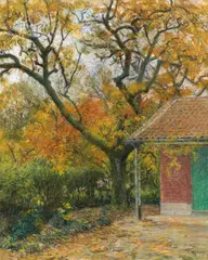 Rodolphe Wytsman, "Der alte Kirschbaum", Pastellkreide auf Papier, auf Leinwand kaschiert