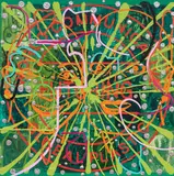Eva & Adele, "Target Greengreen", 2008/10, Mischtechnik, collagiert auf Leinwand