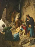 Alois Delug, Christen auf der Flucht, Vor 1888, Öl auf Leinwand