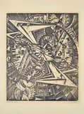 Robert Michel, Blatt 1 (Aus: MEZ), 1919/1920, Farbholzschnitt auf Maschinenbütten