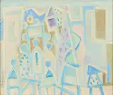 Eduard Bargheer, Prozession (auf Ischia), 1958, Öl auf Leinwand