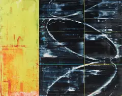 David Row, Swallowing Fire, 1996, Öl und Alkyd auf Leinwand