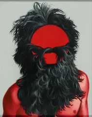 Eckart Hahn, "Portrait of a Beard", 2012, Acryl auf Leinwand