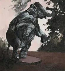 Kathrin Thiele, "Das große Fallen", 2006, Öl auf Leinwand