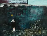Kathrin Thiele, "Mauer", 2009, Öl auf Leinwand