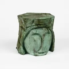 Dietrich Klinge, Kopf 195, 2009, Bronze, hellgrün patiniert