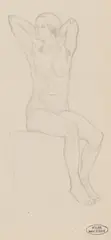 André Derain, Aktstudie, Bleistiftzeichnung auf Papier