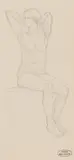 André Derain, Aktstudie, Bleistiftzeichnung auf Papier