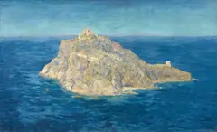 Eugen Bracht, Die Isola di Bergeggi, Um 1921, Öl auf Leinwand