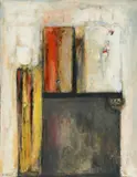 Peter Herkenrath, Stillleben mit Gefäßen, 1989/90, Öl auf Leinwand