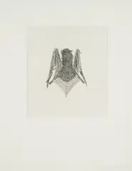 B.A.T. (back) by Kiki Smith, 2000, Radierung auf Bütten, sold Sep 2024