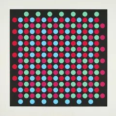 Almir Mavignier, Ohne Titel, 1973, Farbserigrafie auf leichtem Karton