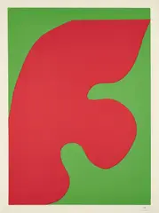 Jean Arp, Affiche St. Gallen II, 1966, Farbserigrafie auf BFK RIVES (Wasserzeichen)