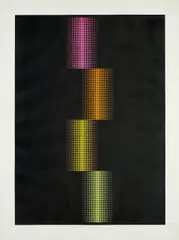 Almir Mavignier, Ohne Titel, 1973, Farbserigrafie auf beschichtetem Halbkarton