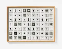 Hans-Peter Feldmann, Alle Kleider einer Frau, 1975, Jeweils: Gelatinesilberabzug, einzeln im Objektrahmen montiert