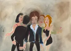 Sophie von Hellerman, "Mick Jagger", 2002, Acryl auf Leinwand